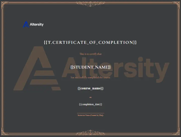 Canvas Catalog Custom Certificate